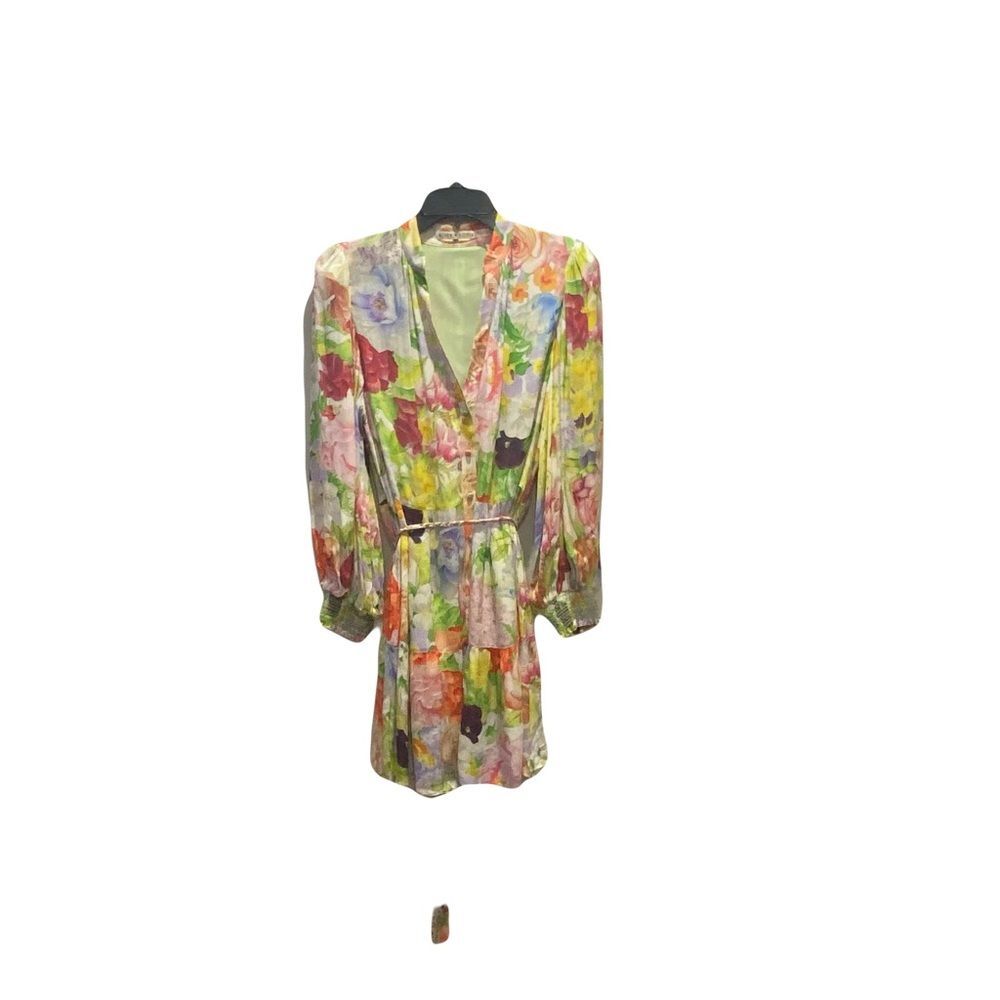 Alice + Olivia Antonette Long Sleeve Button Front Mini Dress 8 - Picture 3 of 13